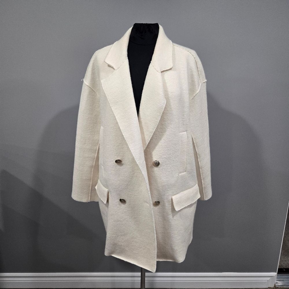 🐢 Zara Light Weight Wool Blend Oversized Jacket/Blazer